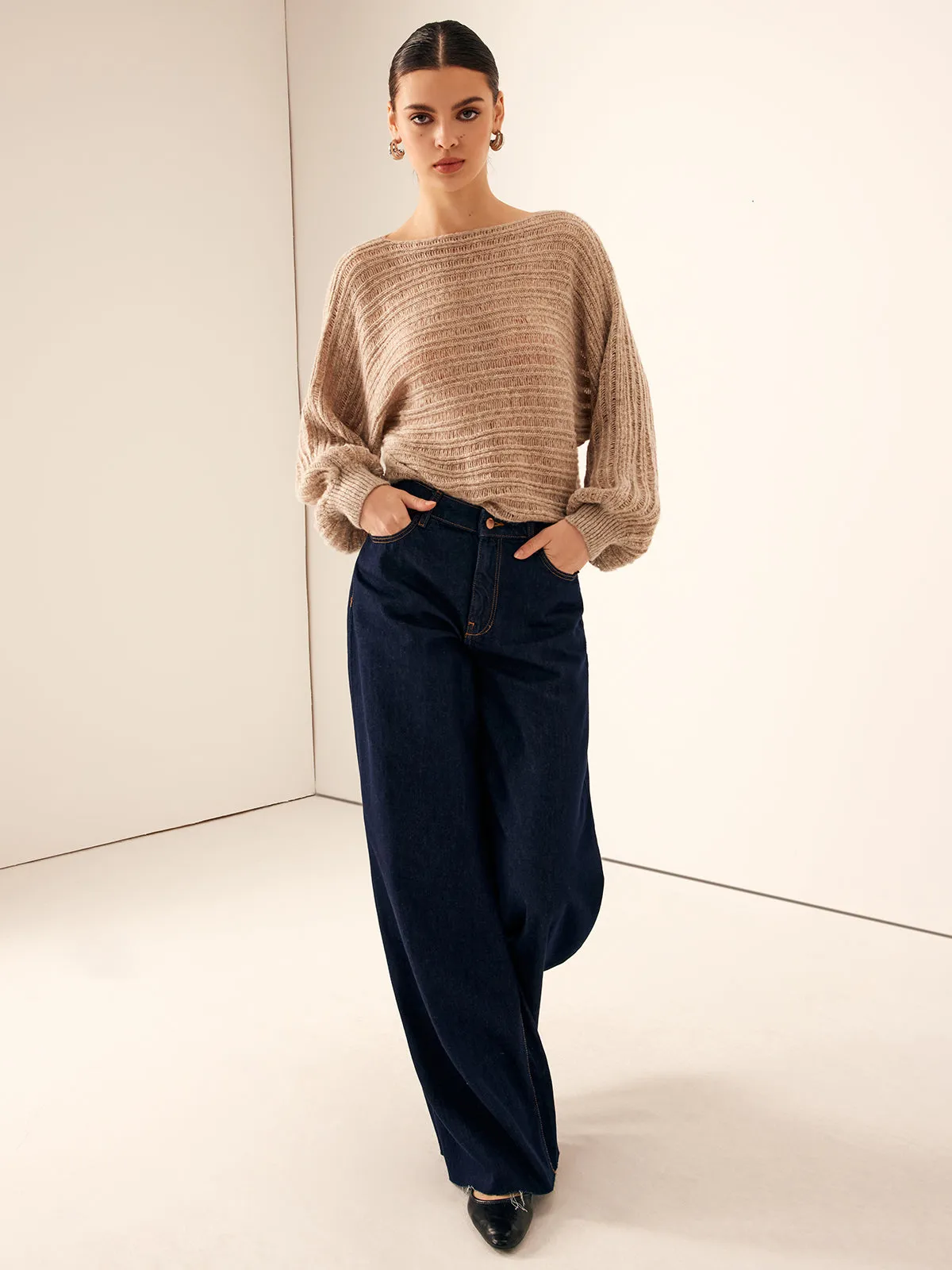 Oversized Striped Soft Sweater sold by COMMENSE product image thumbnail 4