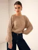 Oversized Striped Soft Sweater sold by COMMENSE