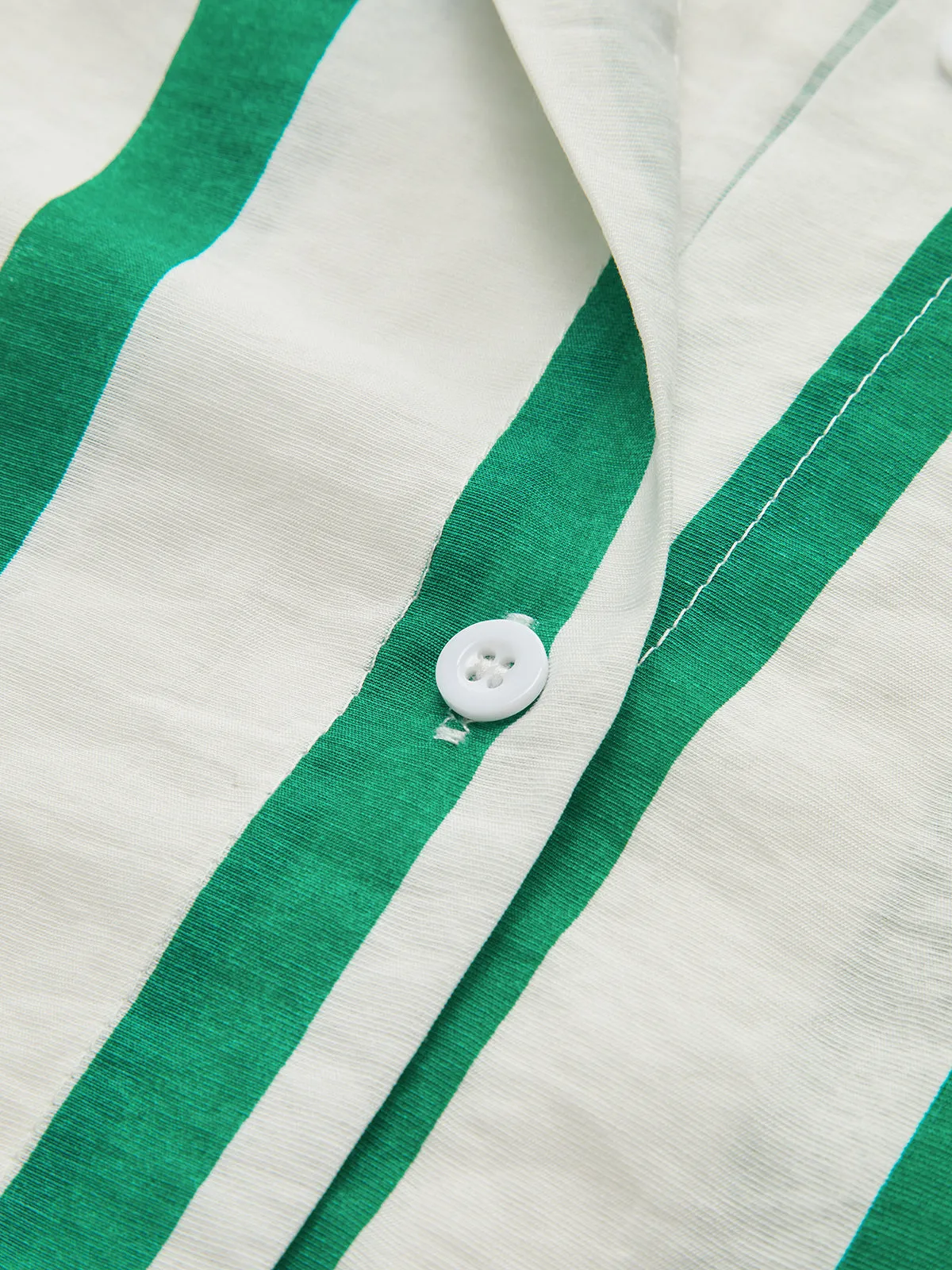 Oversized Cotton & Linen Stripe Shirt sold by COMMENSE product image thumbnail 3