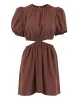 Oversized Cotton Blends Cutout Short Dress sold by COMMENSE