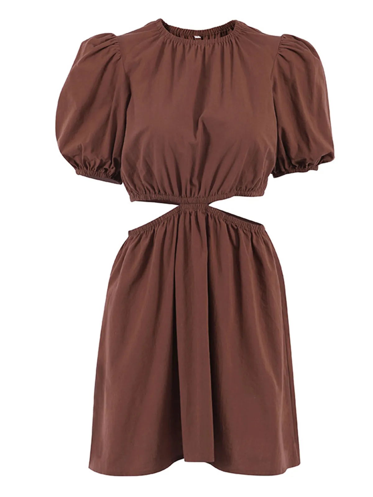 Oversized Cotton Blends Cutout Short Dress sold by COMMENSE product image thumbnail 4