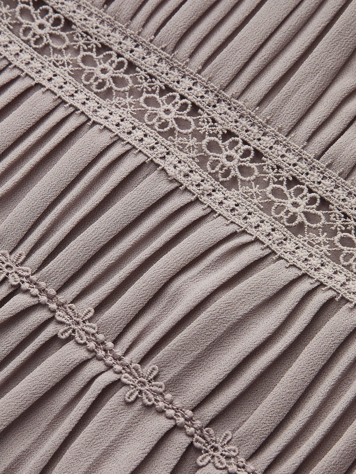 Semi-Sheer Button Pleated Chiffon Blouse sold by COMMENSE product image thumbnail 3