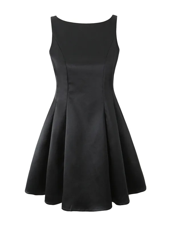 Back V-Neck Sleeveless Flare Dress sold by COMMENSE