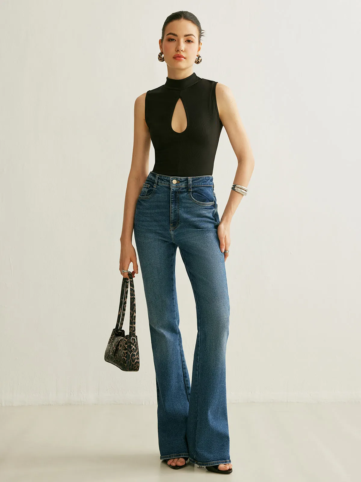 Keyhole Mock Neck Top sold by COMMENSE product image thumbnail 4