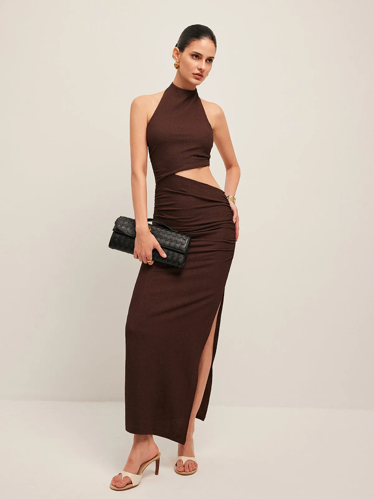 Asymmetrical Cutout Split Dress sold by COMMENSE product image thumbnail 3