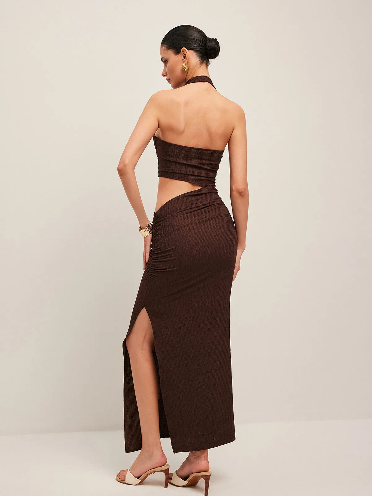 Asymmetrical Cutout Split Dress sold by COMMENSE product image thumbnail 5