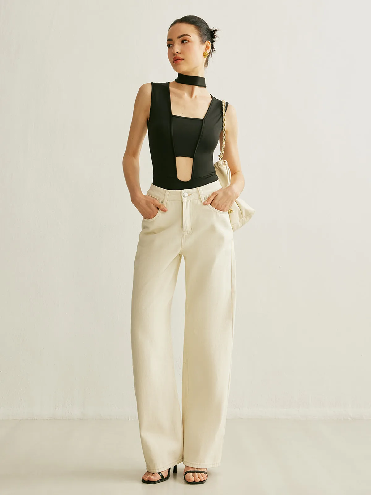 Athleisure Sleeveless Cutout Bodysuit sold by COMMENSE product image thumbnail 2