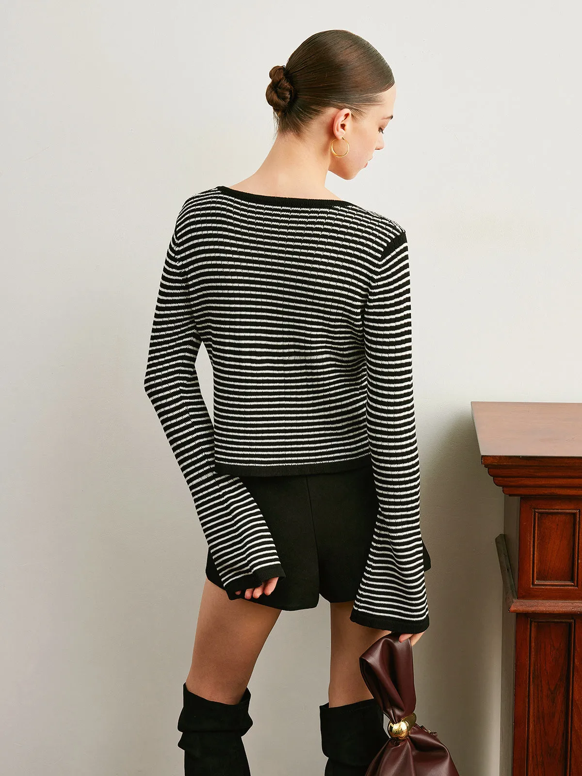 Knotted Striped Knit Top sold by COMMENSE product image thumbnail 5