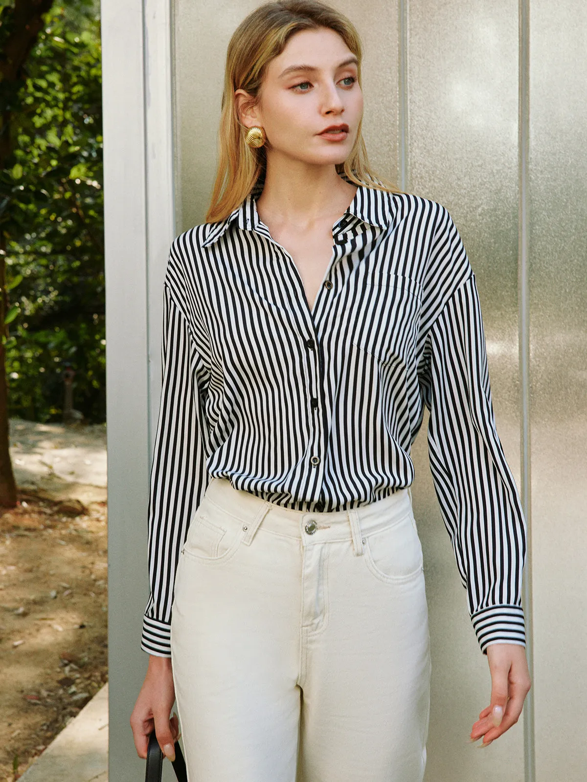 Stripe Backless Bow Shirt sold by COMMENSE product image thumbnail 5
