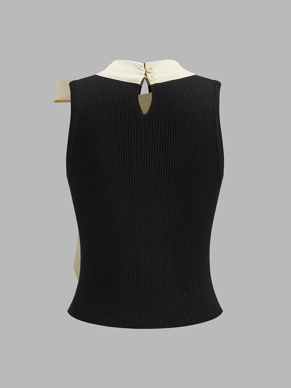 Color Block Bow Sweater Vest sold by COMMENSE product image thumbnail 2