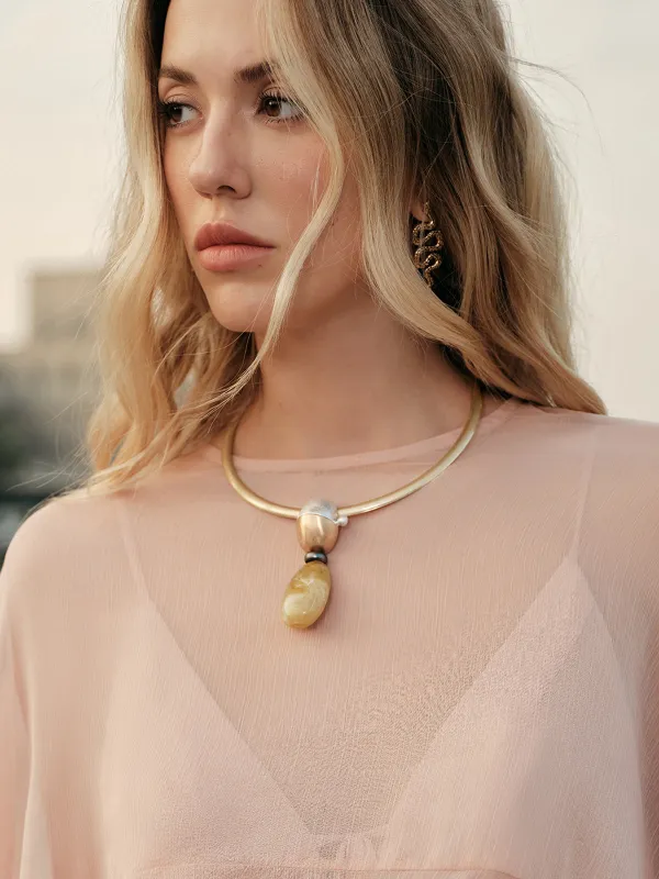 Minimalist Drop Pendant Necklace sold by COMMENSE