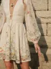 Floral Print Tie-Front Dress sold by COMMENSE