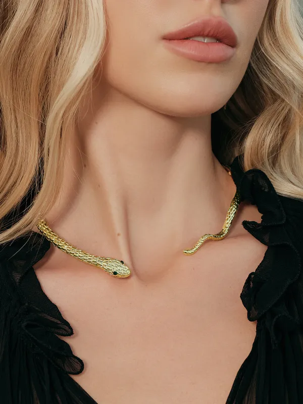 Snake Shaped Choker Necklace sold by COMMENSE