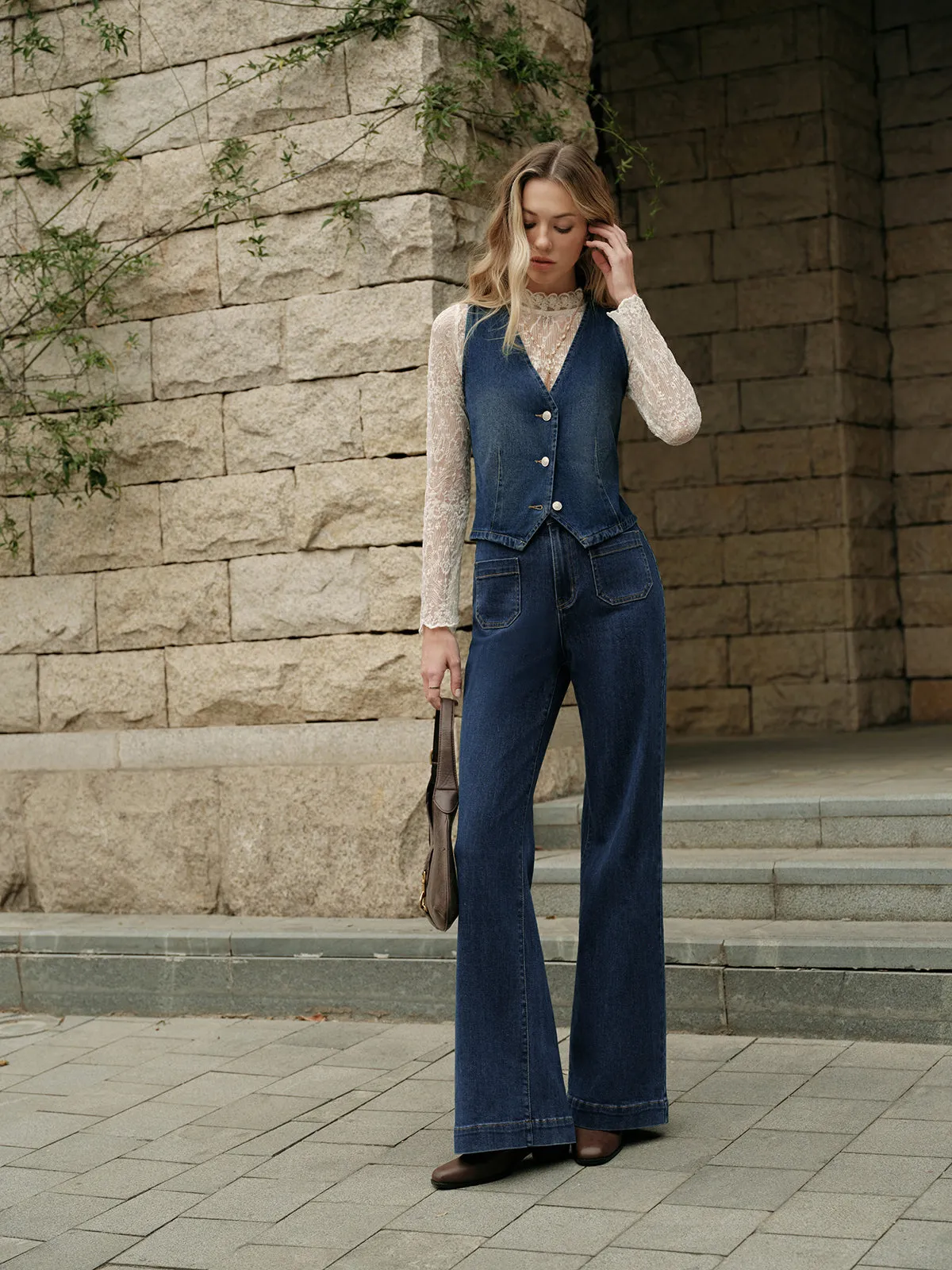 Denim Vest sold by COMMENSE product image thumbnail 4