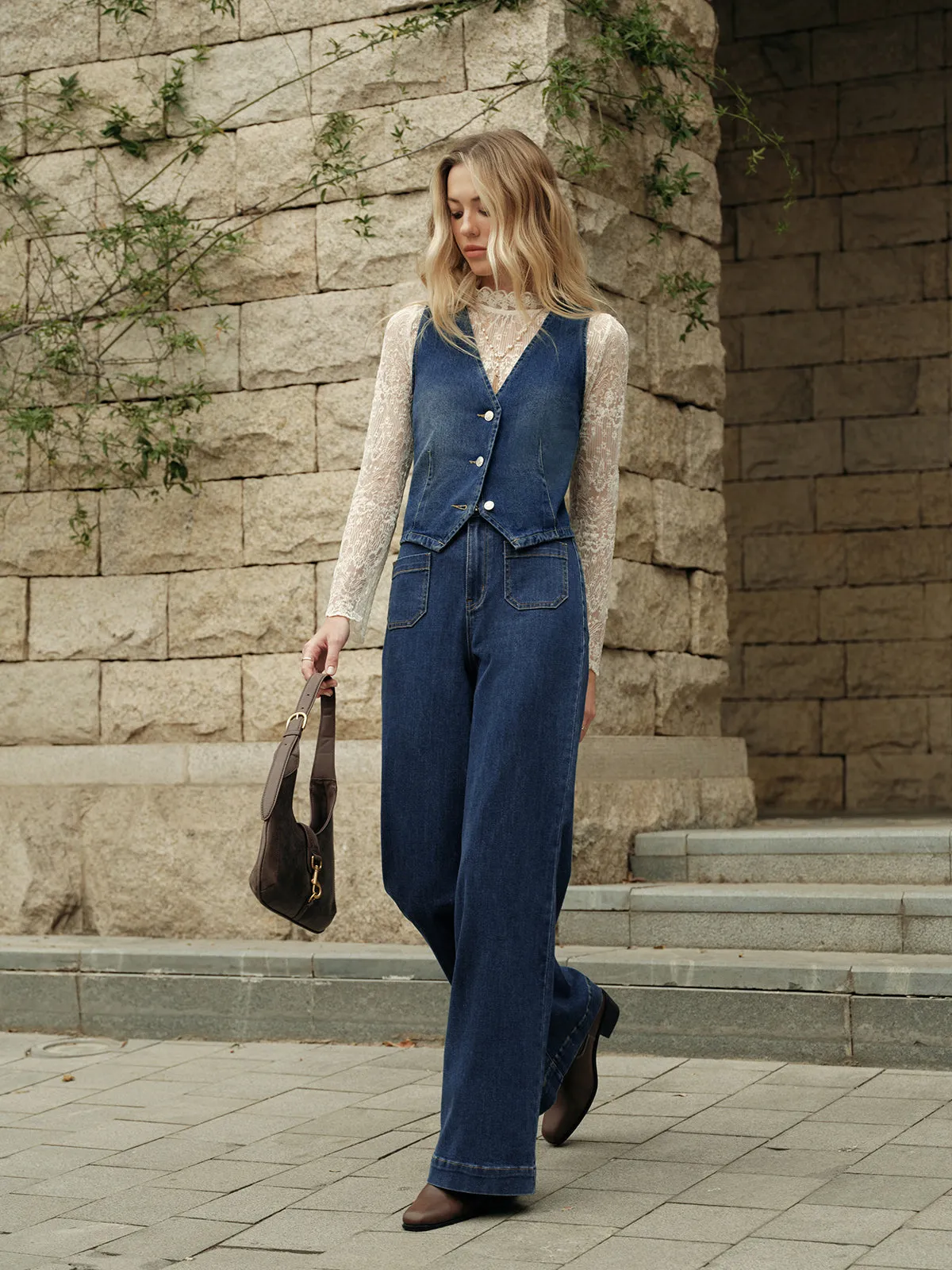 Denim Vest sold by COMMENSE product image thumbnail 5