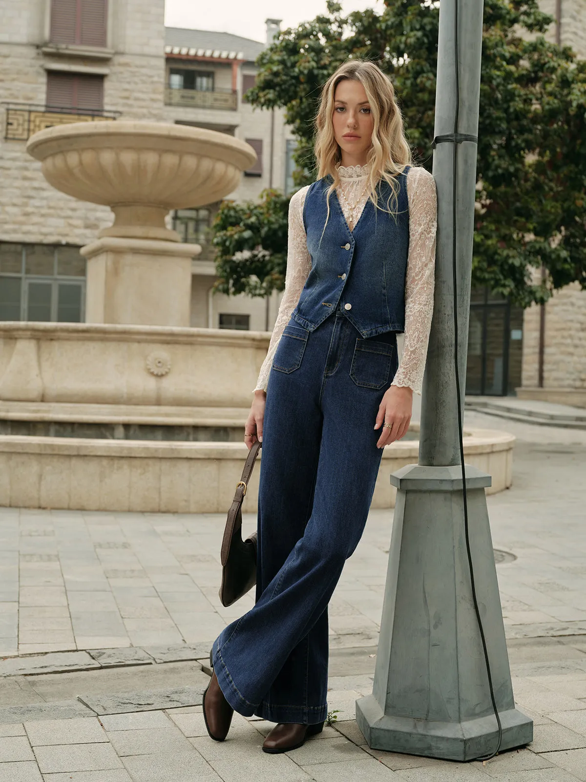 Denim Vest sold by COMMENSE product image thumbnail 2