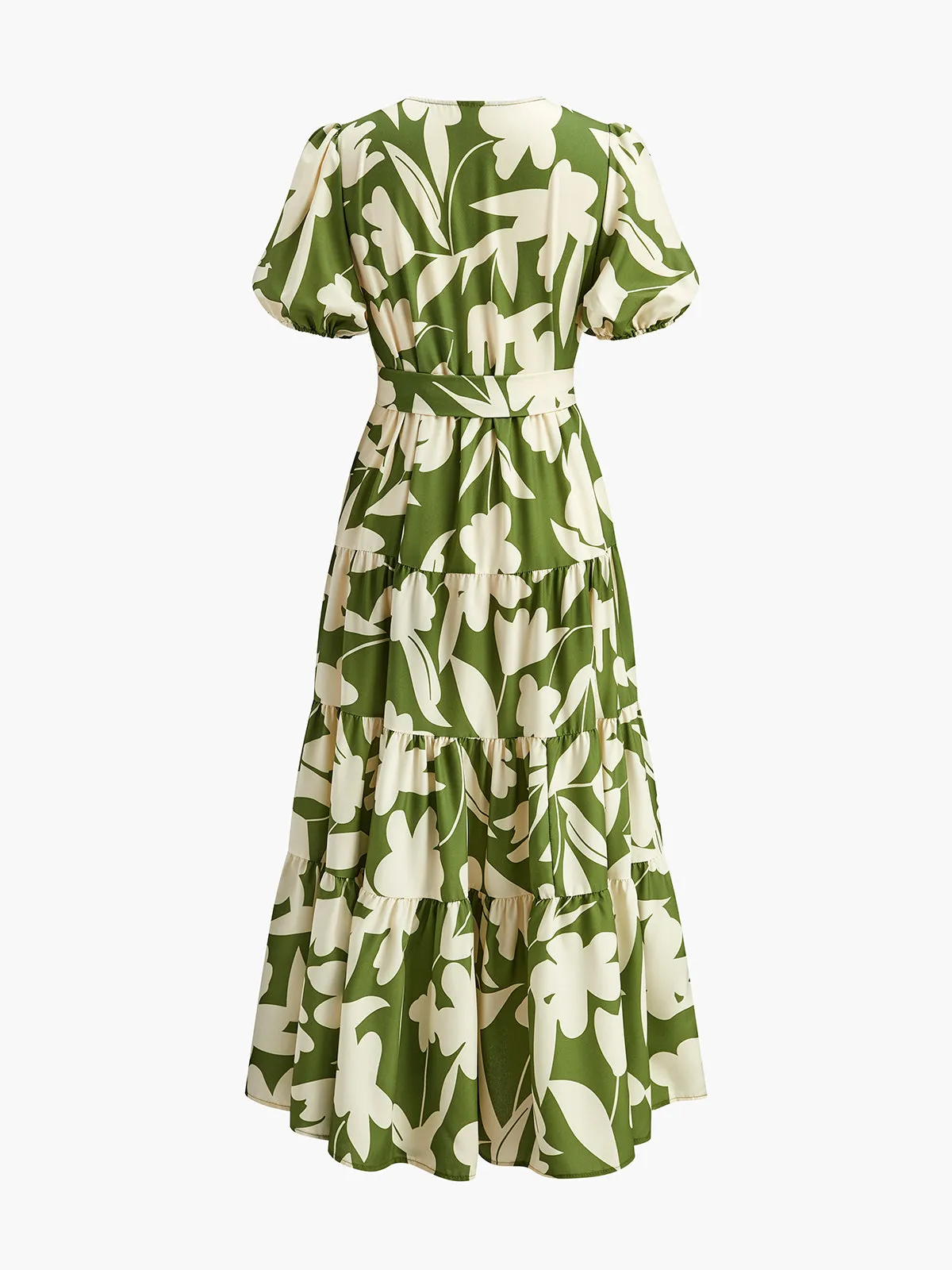 Floral Print Belted Dress sold by COMMENSE product image thumbnail 4