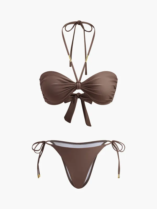 Bow Knot Bikini Set sold by COMMENSE