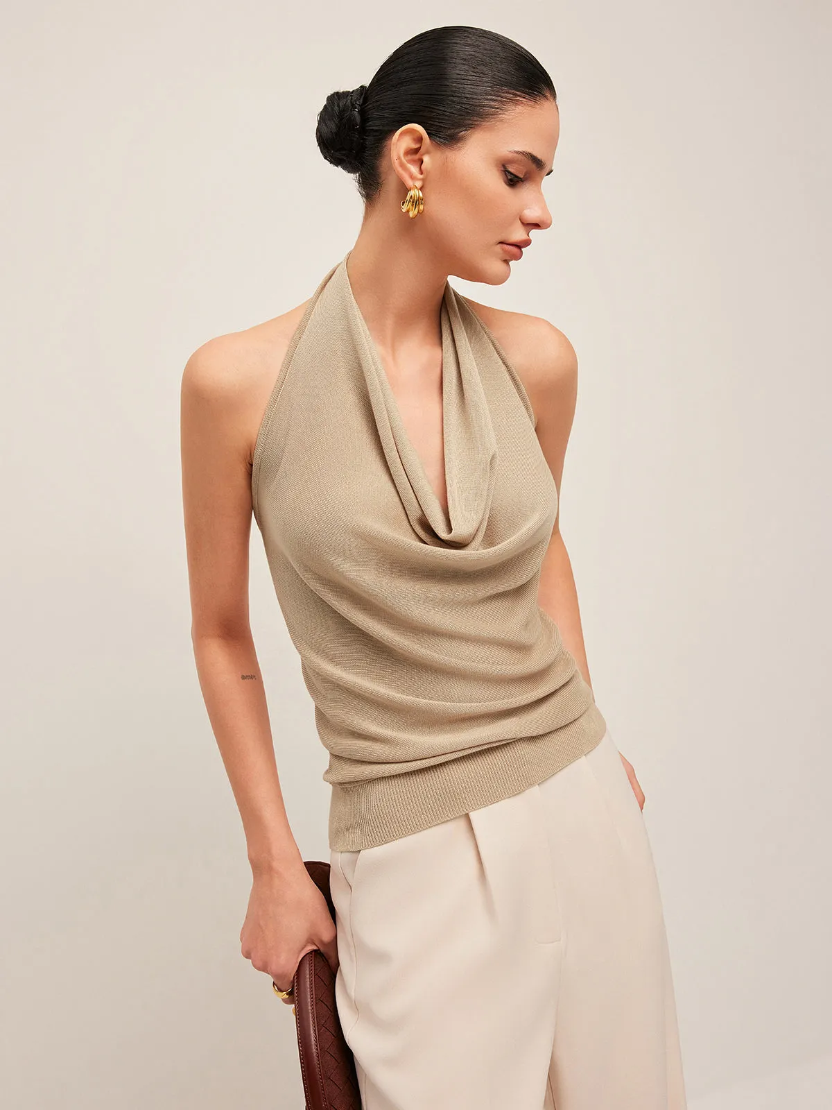 Cowl Neck Halter Top sold by COMMENSE product image thumbnail 4