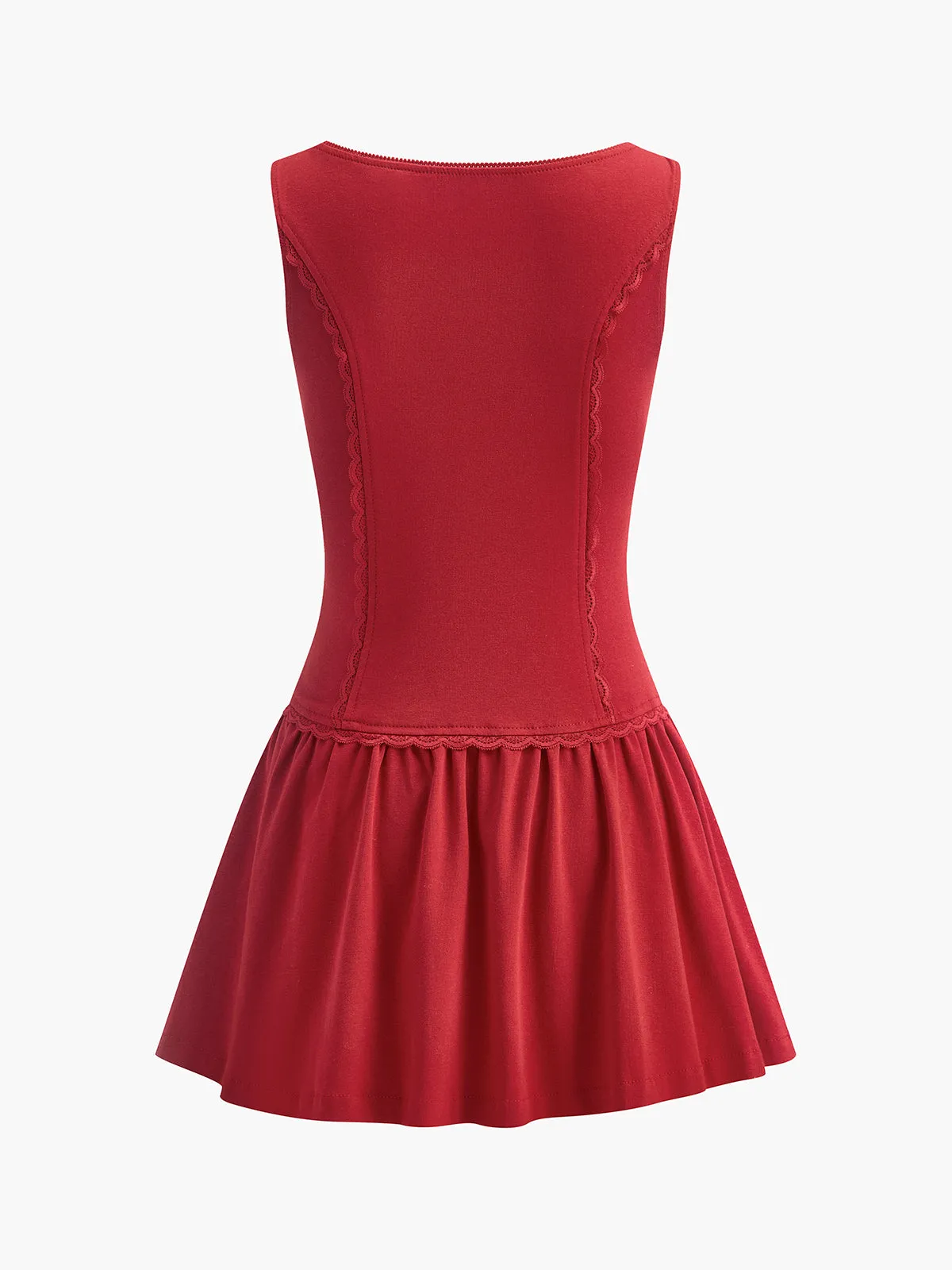 Button-Up Floral Pattern Pleated Dress sold by COMMENSE product image thumbnail 2