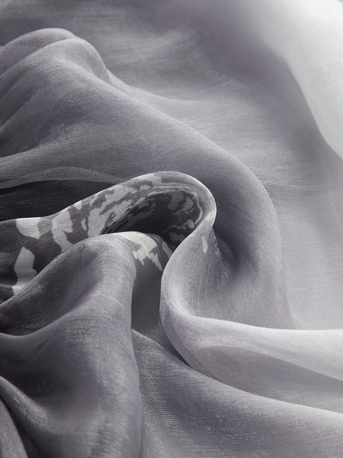 Semi-Sheer Gradient Floral Off-Shoulder Chiffon Top sold by COMMENSE product image thumbnail 5