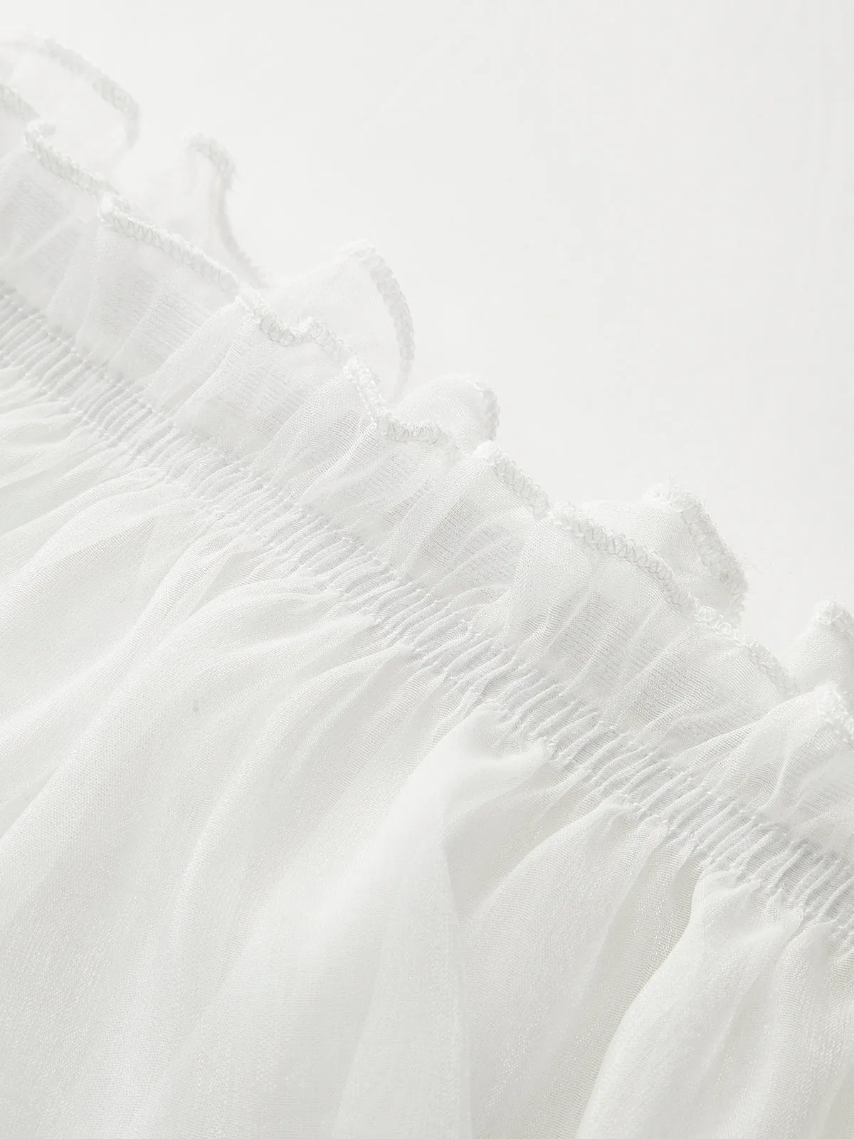 Semi-Sheer Gradient Floral Off-Shoulder Chiffon Top sold by COMMENSE product image thumbnail 4