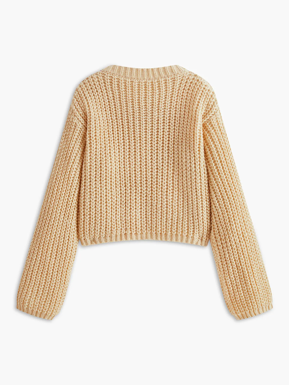 Plain Button Chunky Cardigan sold by COMMENSE product image thumbnail 3