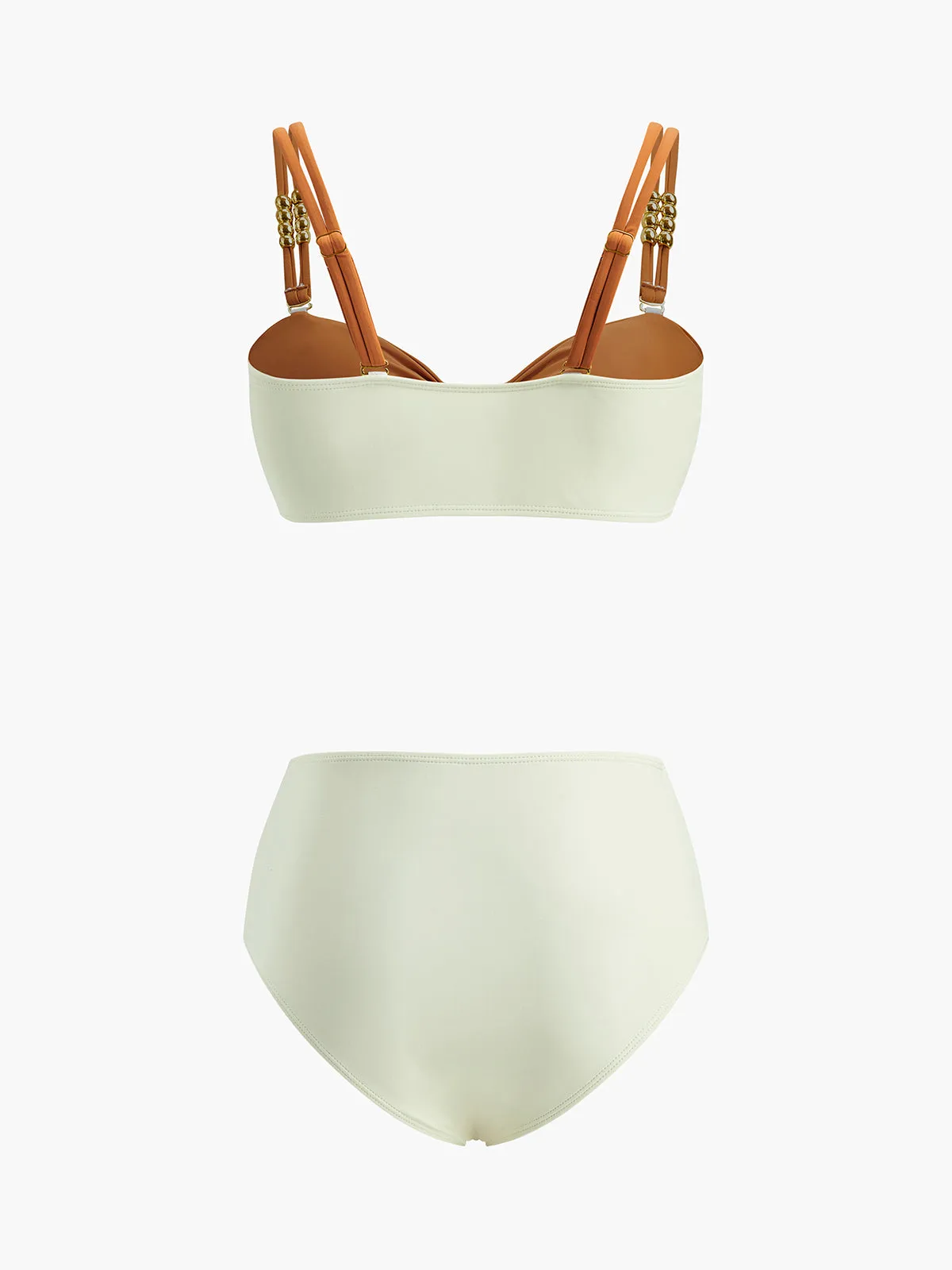 Color Block Belted Bikini Set sold by COMMENSE product image thumbnail 4