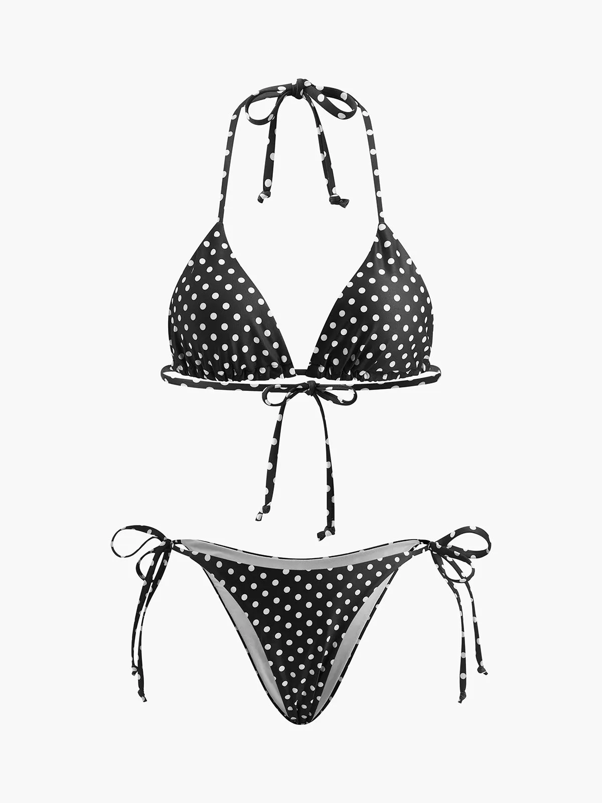 Polka Dot Tied Bikini Set sold by COMMENSE product image thumbnail 2