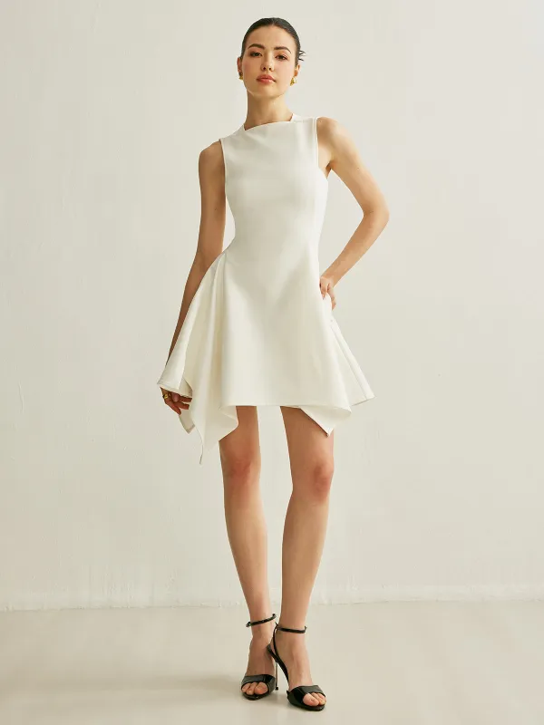 Pocket Detail Asymmetrical Dress sold by COMMENSE