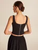 Floral Crystal Back Zipper Top sold by COMMENSE