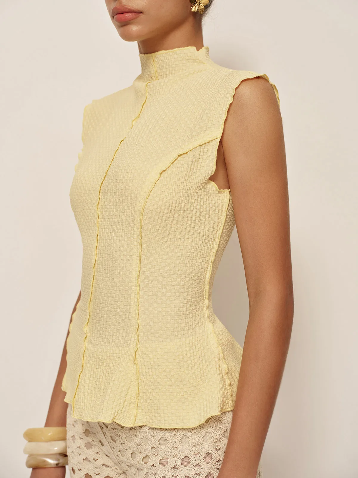 Textured Peplum Top sold by COMMENSE product image thumbnail 3