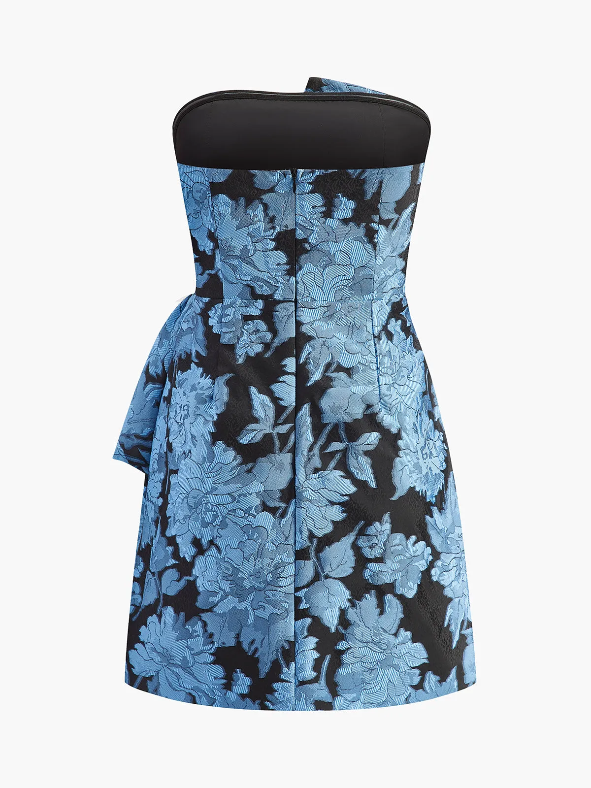 Asymmetrical Strapless Floral Dress sold by COMMENSE product image thumbnail 2