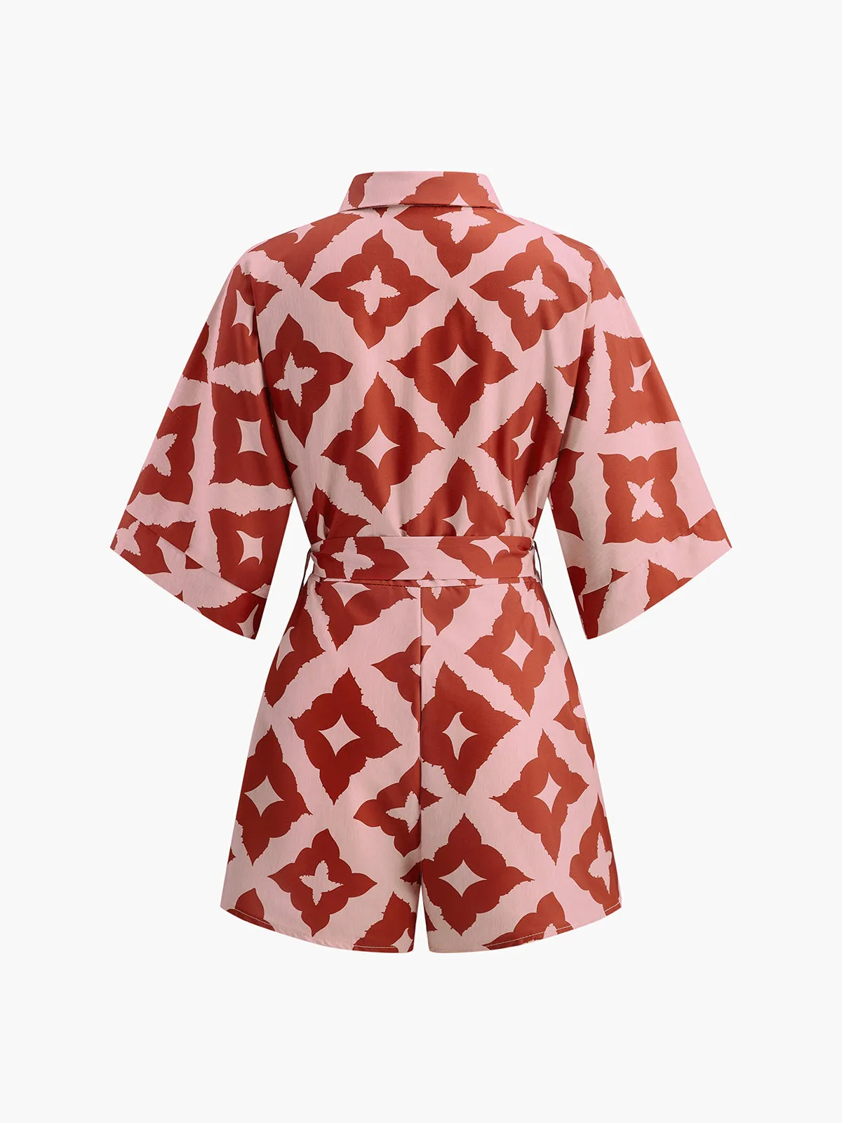 Floral Print Shirt Jumpsuit sold by COMMENSE product image thumbnail 2