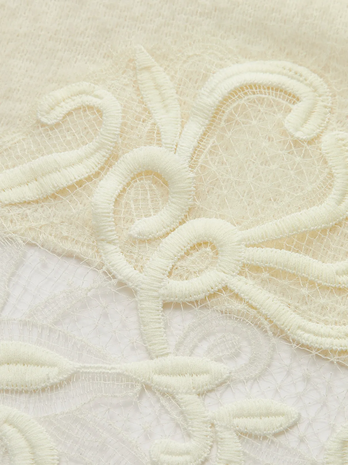 Floral Lace Trim Shawl sold by COMMENSE product image thumbnail 3