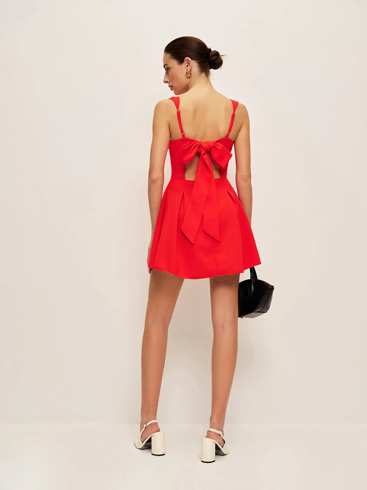 Square Neck Backless Bow Detail Dress sold by COMMENSE product image thumbnail 3