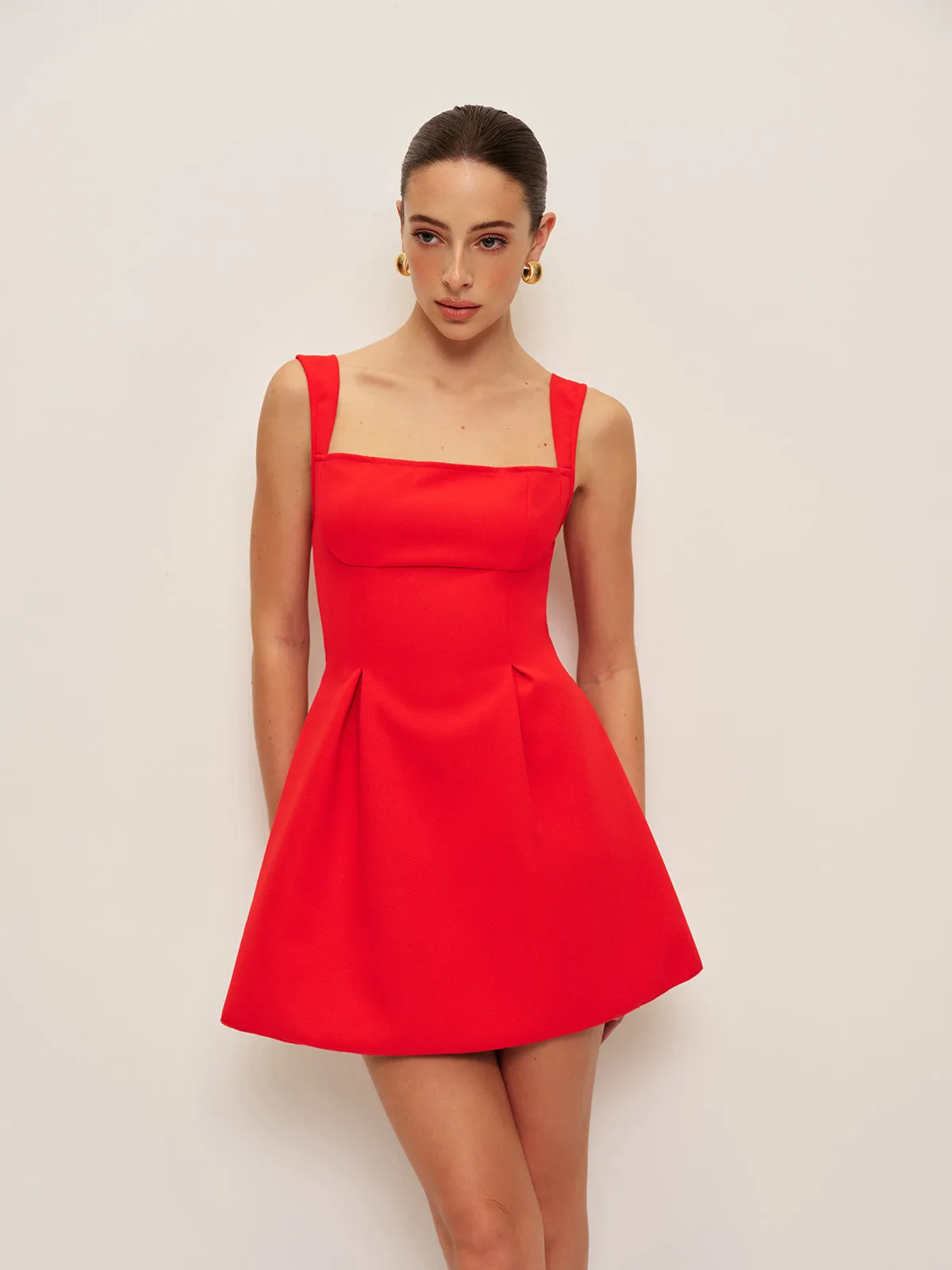 Square Neck Backless Bow Detail Dress sold by COMMENSE product image thumbnail 4