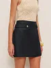 Metal Detail Mid-Waist Skirt sold by COMMENSE