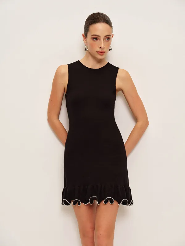 Ruffled Sleeveless Dress sold by COMMENSE