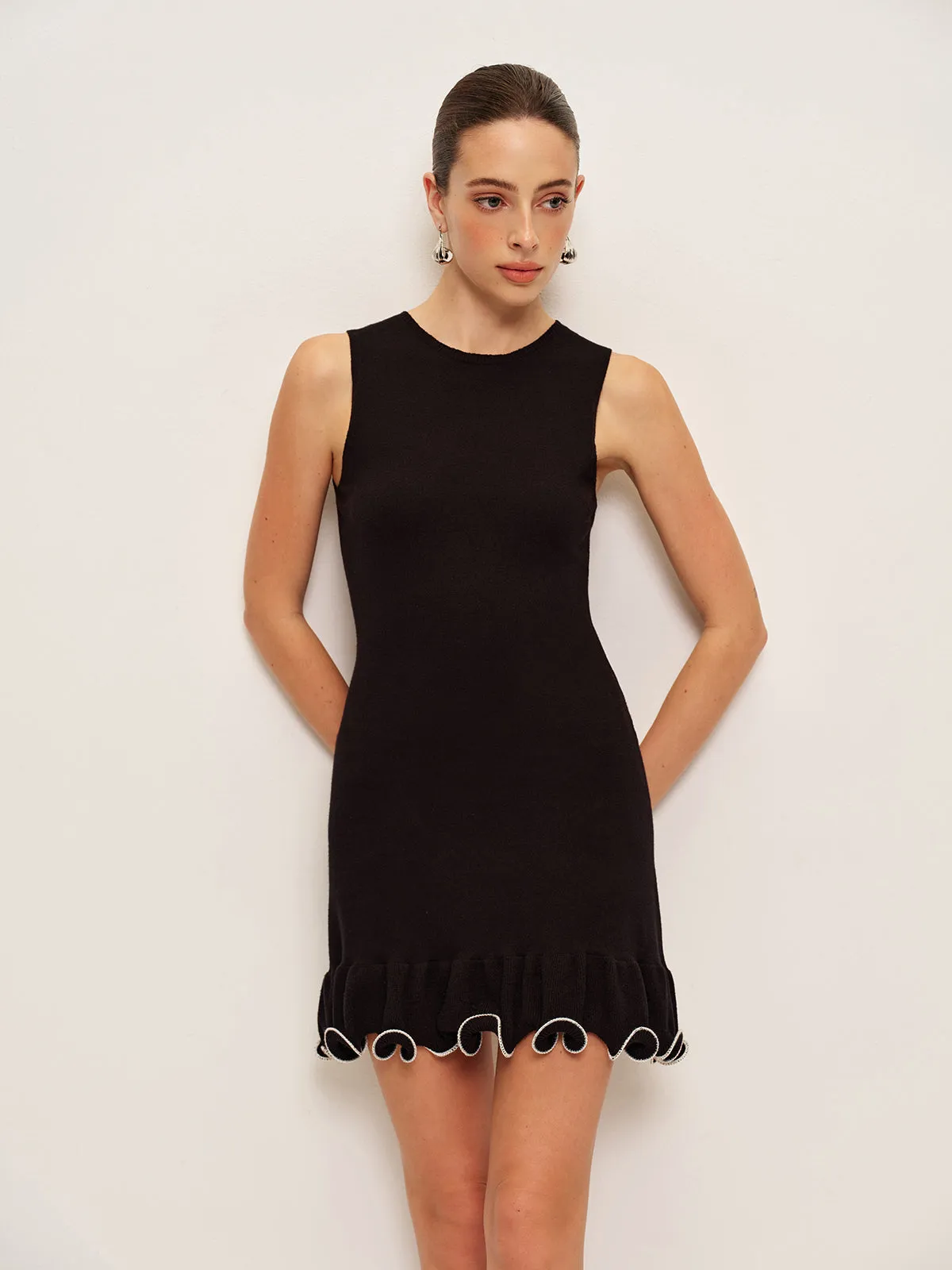 Ruffled Sleeveless Dress sold by COMMENSE