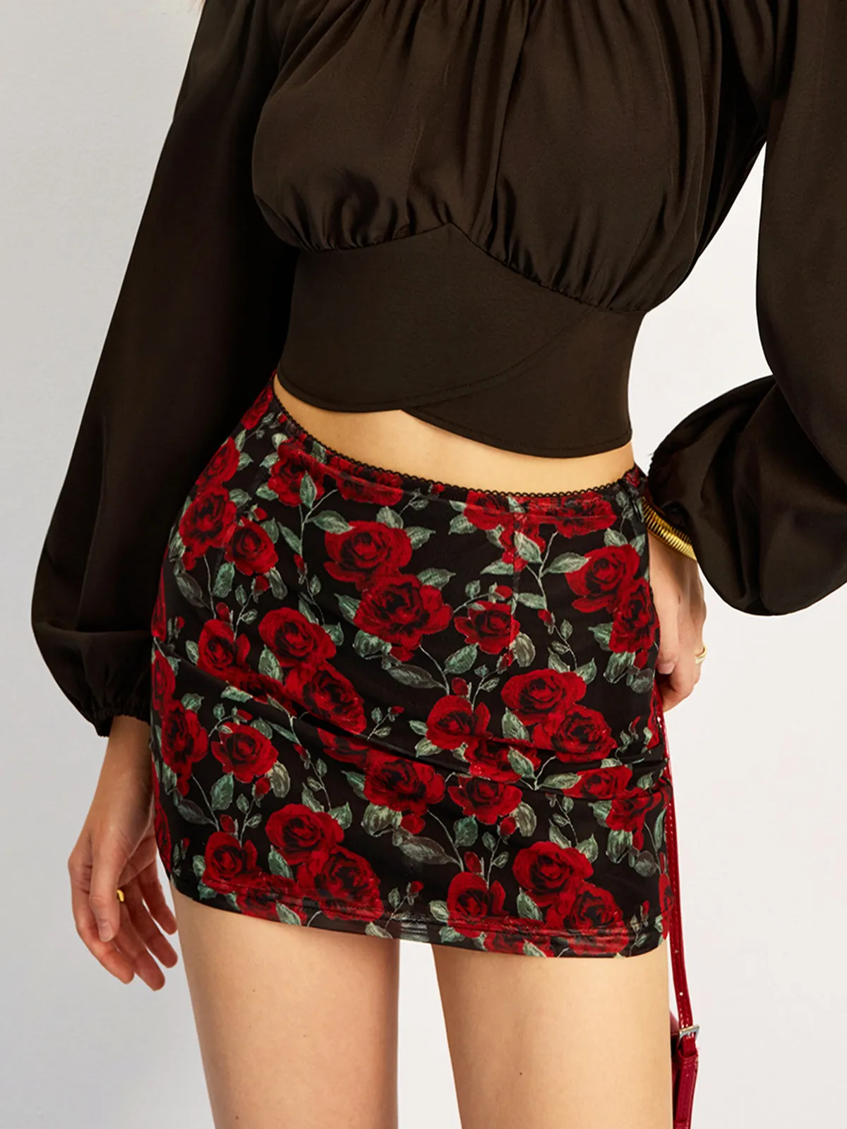 Floral Print Mesh Skirt sold by COMMENSE product image thumbnail 2