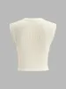 V-Neck Knot Front Sleeveless Top sold by COMMENSE