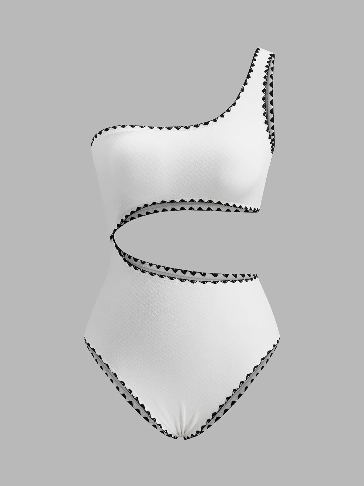 One-Shoulder Cutout Swimsuit sold by COMMENSE