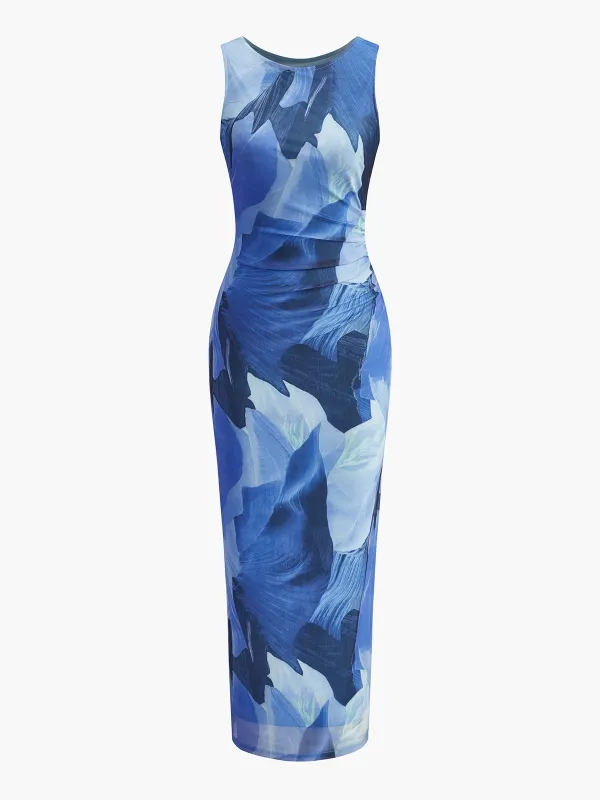 Sleeveless Floral Print Dress sold by COMMENSE