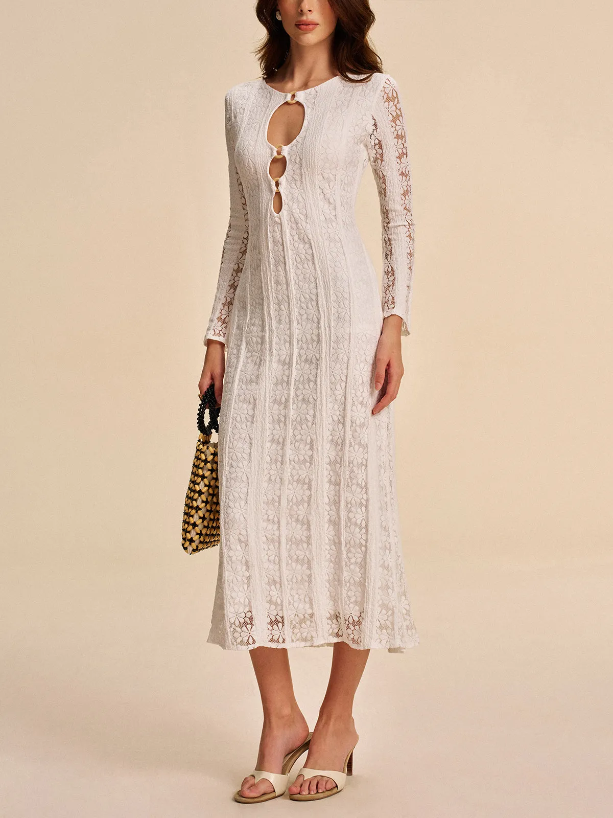 Cutout Detail Lace Dress sold by COMMENSE product image thumbnail 5