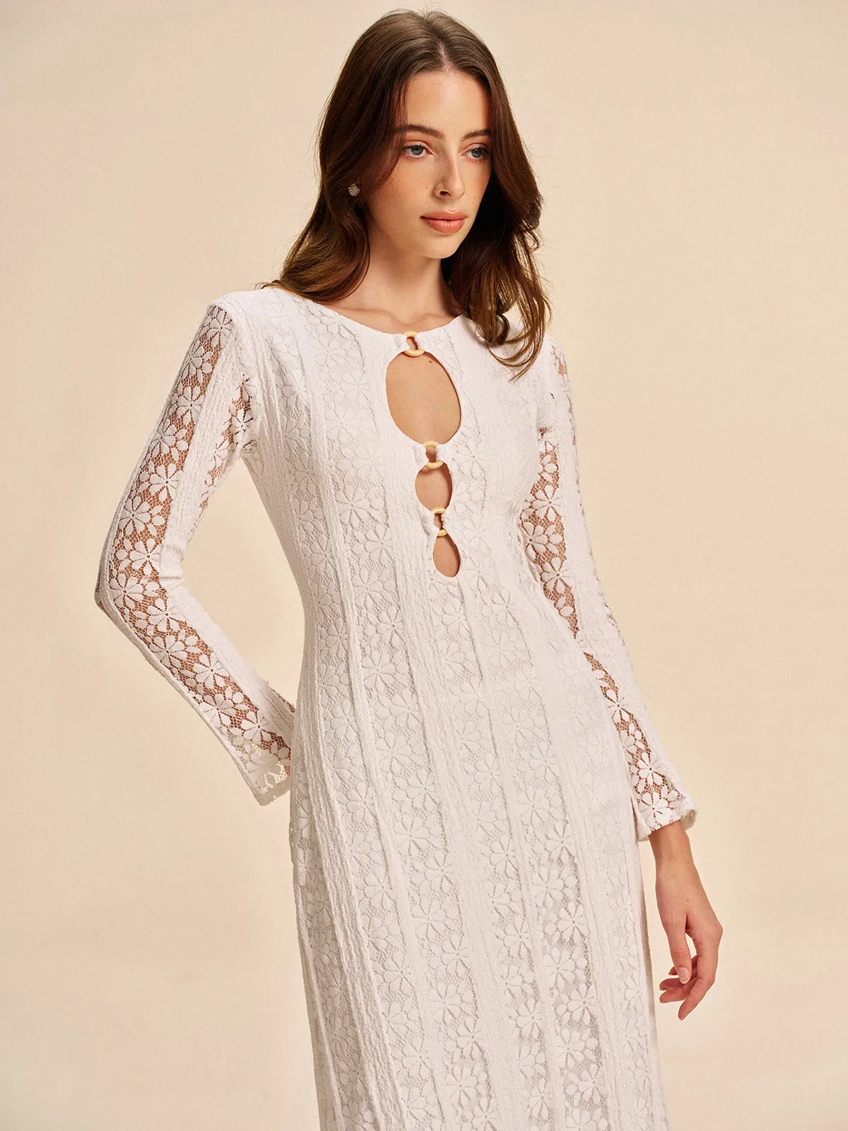 Cutout Detail Lace Dress sold by COMMENSE product image thumbnail 3