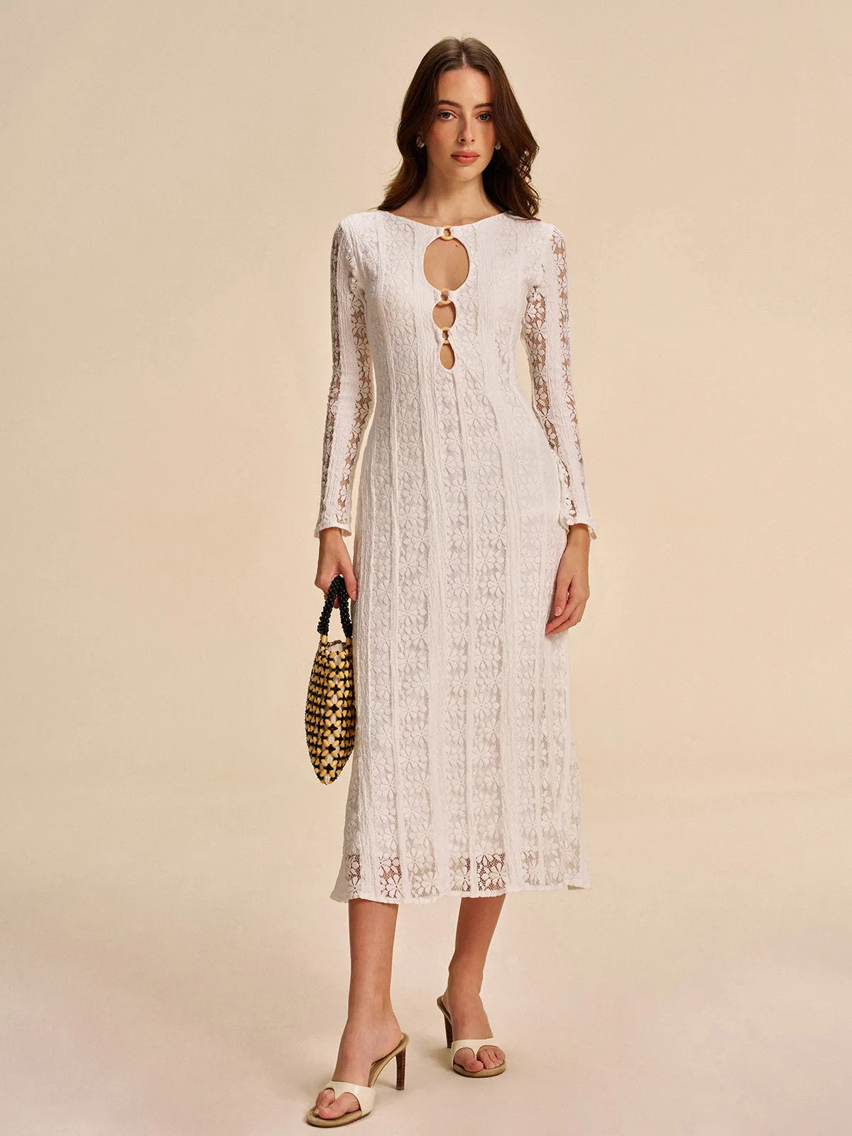 Cutout Detail Lace Dress sold by COMMENSE product image thumbnail 2