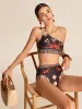 Tribal Print One-Shoulder Bikini Set sold by COMMENSE