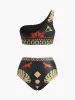 Tribal Print One-Shoulder Bikini Set sold by COMMENSE