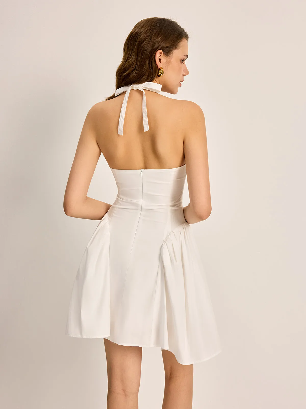 Tie Neck Floral Corset Dress sold by COMMENSE product image thumbnail 4